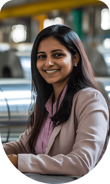 Indian woman entrepreneur in factory
